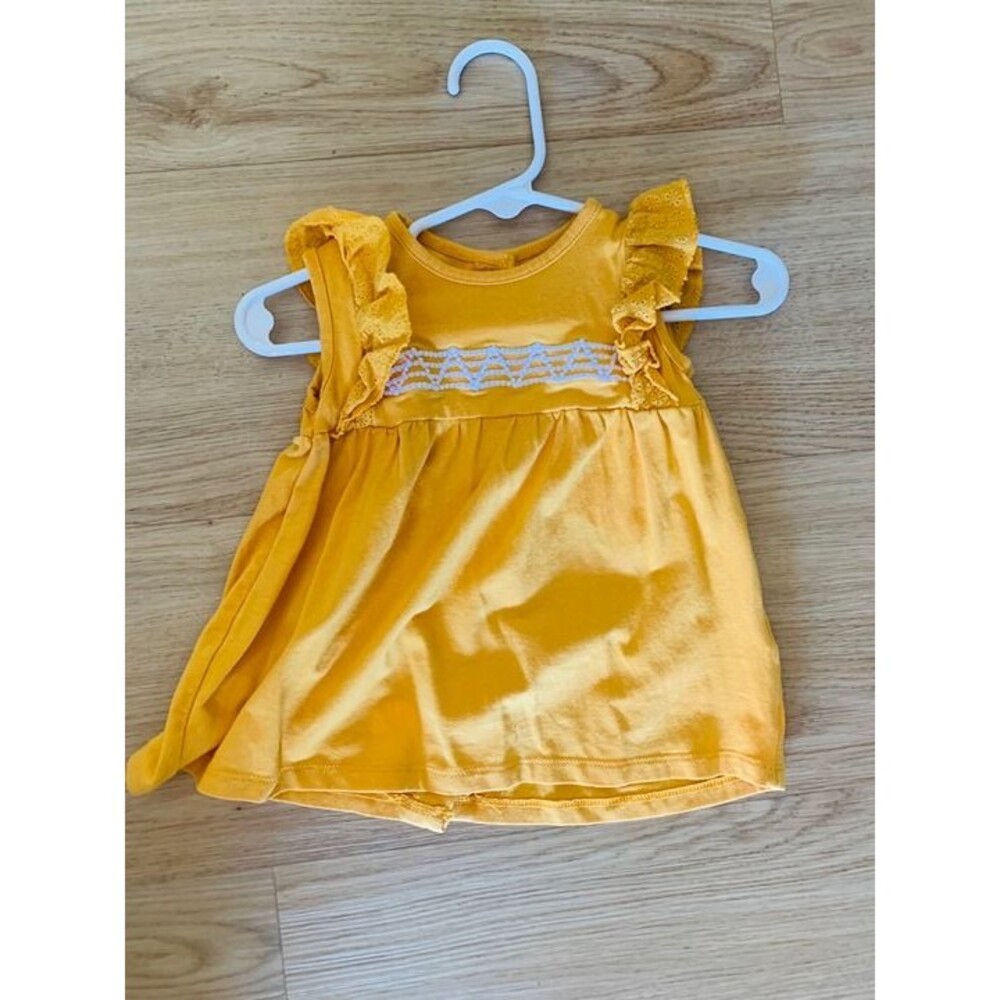 yellow cotton dress VERTBAUDET 3M